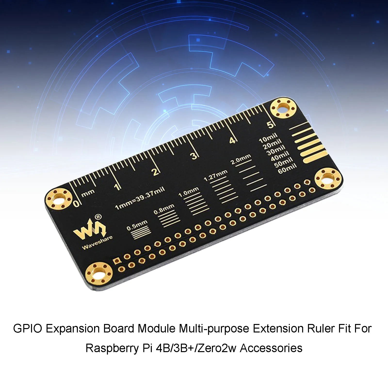 

Artudatech Multi-purpose Extension Scale Ruler GPIO Adapter Board for Raspberry Pi 4B/ 3B+