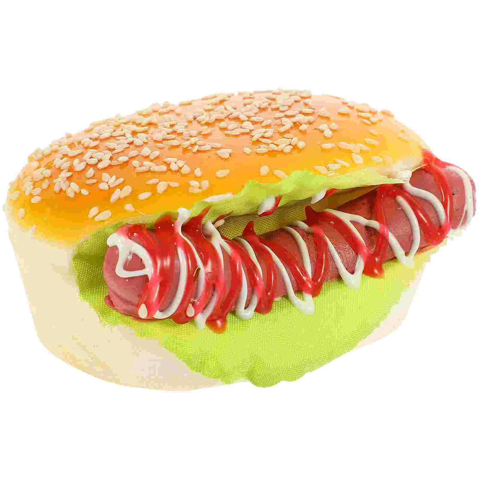 

Burger Fake Toy Props Model Models Simulation Kitchen Decoration Artificial Decorations Burgers Table Realistic Display Dog Pu