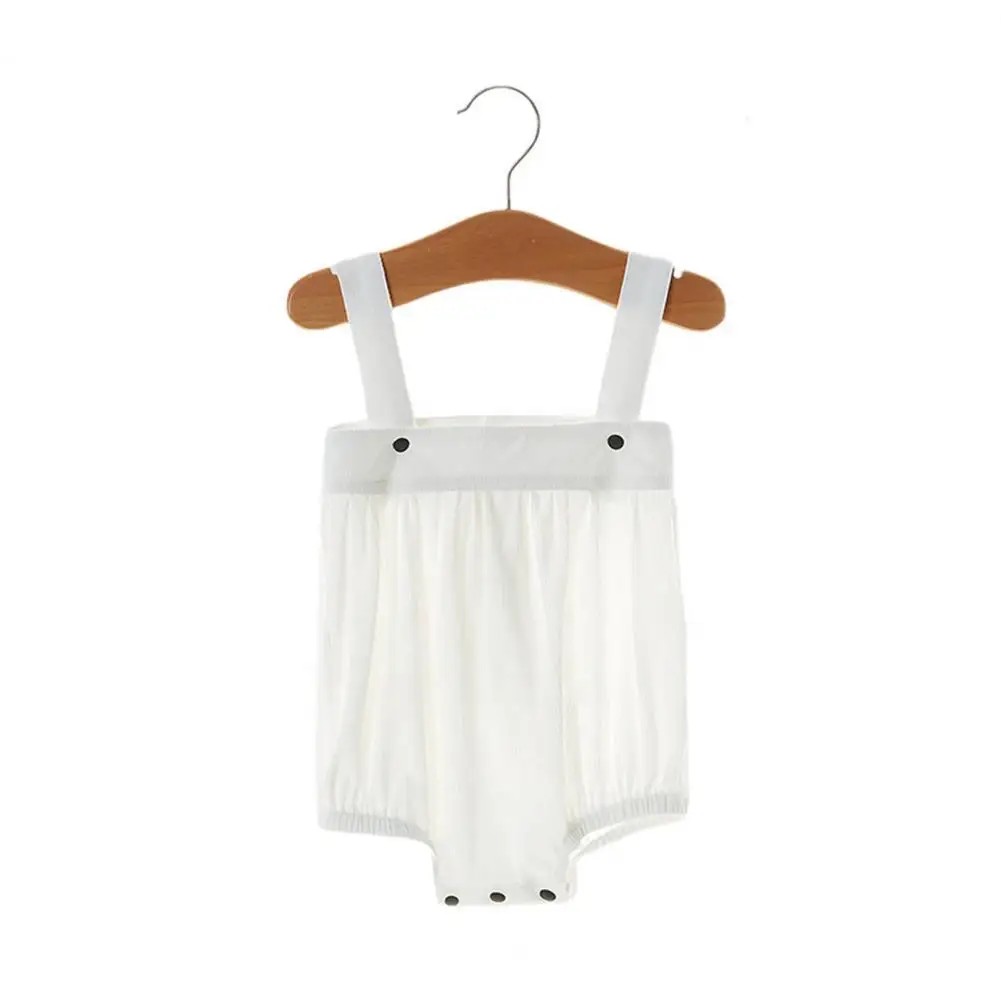 

Unisex Pretty Toddler Girl Boy Ultra-light Summer Romper Solid Color Baby Bodysuit Delicate Daily Life