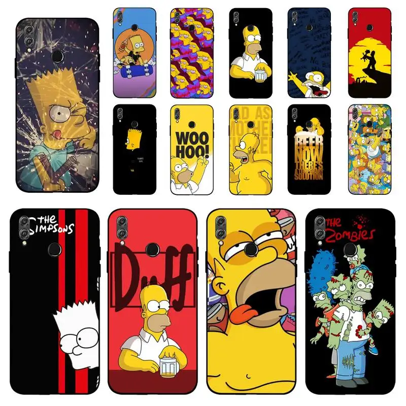 

Disney Cute Funny Homer J. Simpson Phone Case for Huawei Honor 10 i 8X C 5A 20 9 10 30 lite pro Voew 10 20 V30