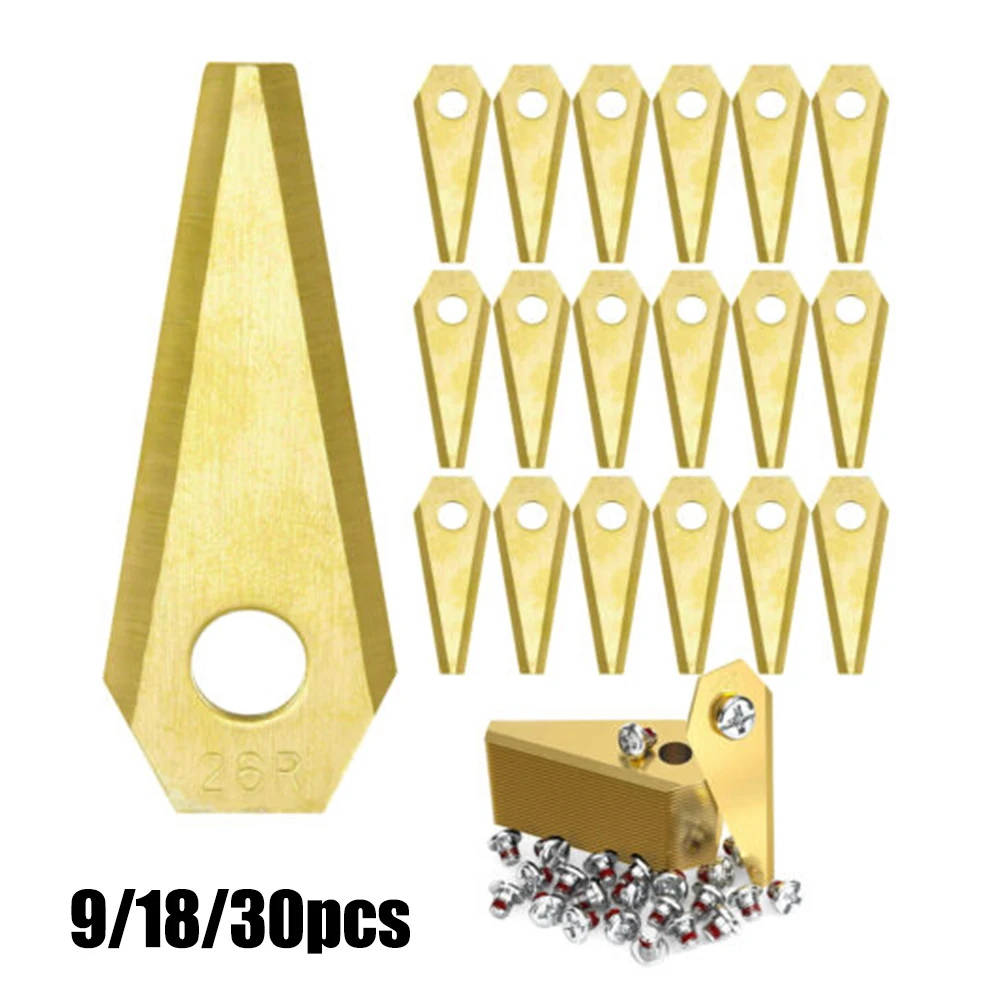 

9/18/30Pcs Robot Metal Sheets Replacement Blades For Bosch Indego Robotic Lawnmower Blades 49*18*1mm Blades