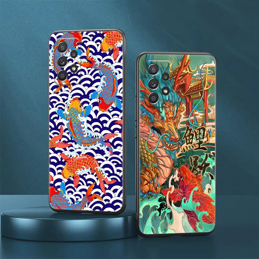 

Japanese Wave Dragon Anime Case For Samsung Galaxy A23 5G Cases A13 A24 A23 A12 A14 A21s A22 A01 A02 A03 A04 S Soft Phone Covers