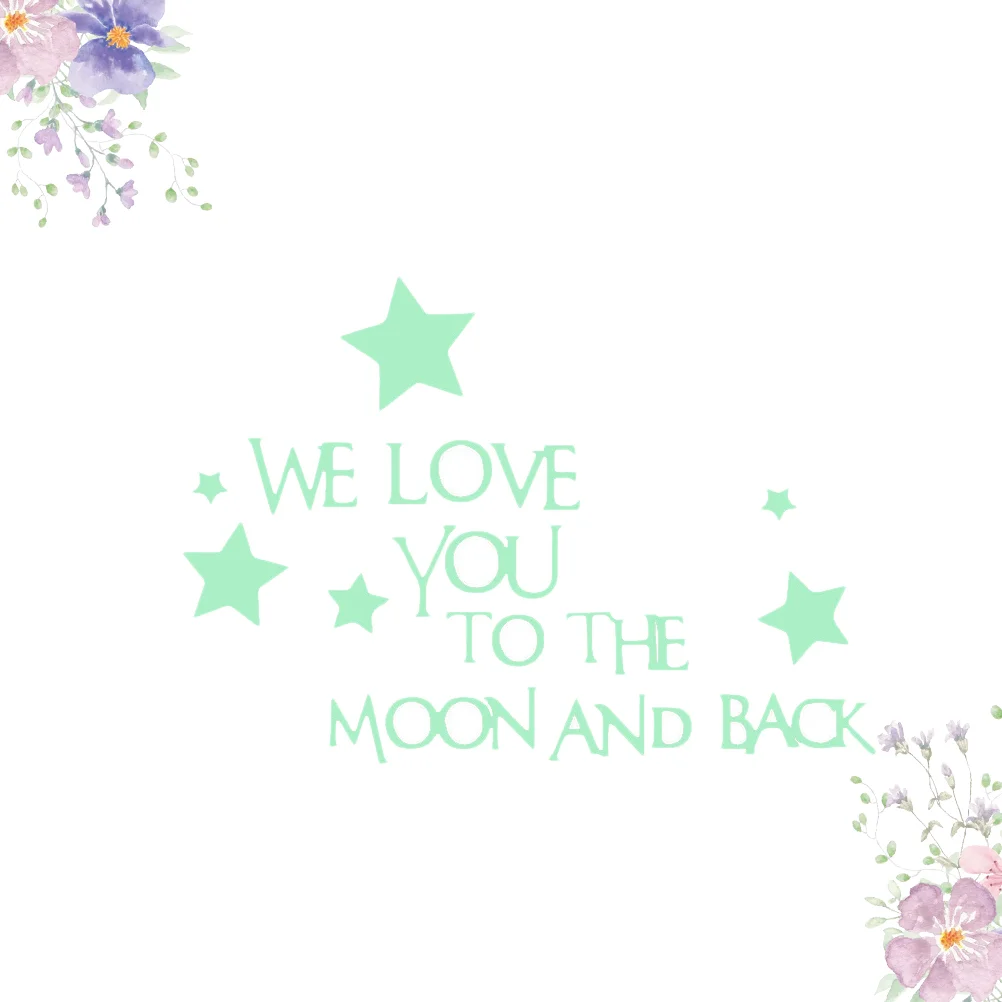 

1pc Wall Sticker Creative Glowing Warm Words Fluorescent Stickers Wall Decals Window Decoration for Home Living Room Kids Room