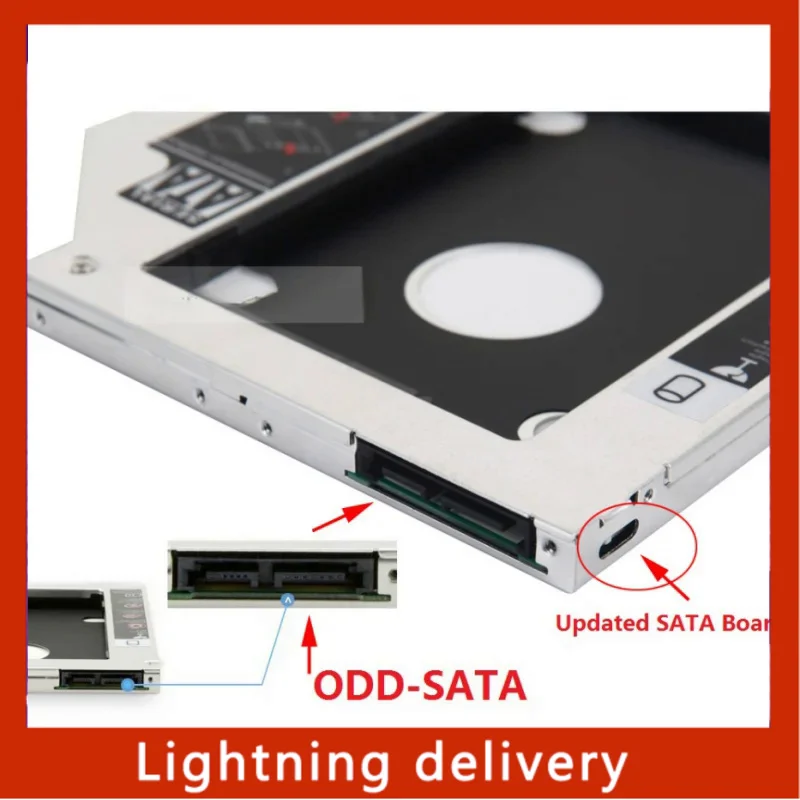 12 7 мм SATA 2nd HDD SSD жесткий диск Оптический корпус Caddy Рамка адаптер для Dell Inspiron N5030 N5050
