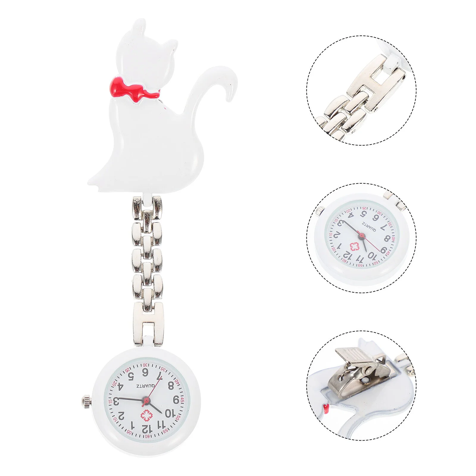 

Nurse Watch Fob Watch Metal Watch Cat Shaped Clip On Watch For Nurses Doctors Climbers Home Office Outdoor Use