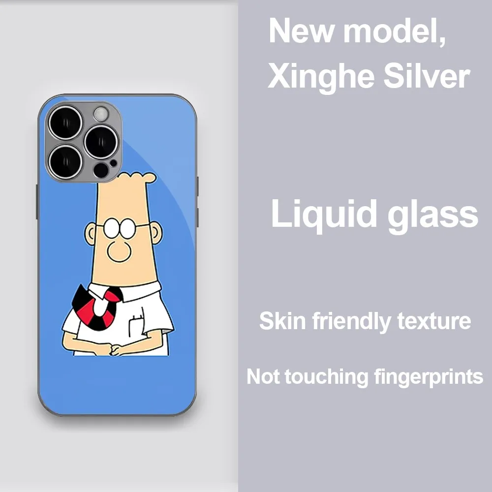 Мультяшный D-Dilbert чехол для телефона iPhone 11 12 13 14 Mini Plus Pro Max металлический