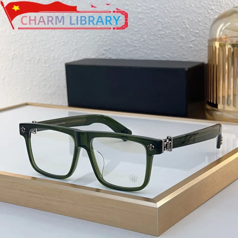 Мужские очки по рецепту черные ацетатные ретро-панк-дизайнерские роскошные