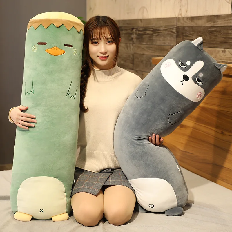 

Cartoon Animal Dinosaur Pig Rabbit Teddy Bear Husky Duck Plush Toys Stuffed Soft Long Sleep Pillow Doll Cushion Kids Girls Gift