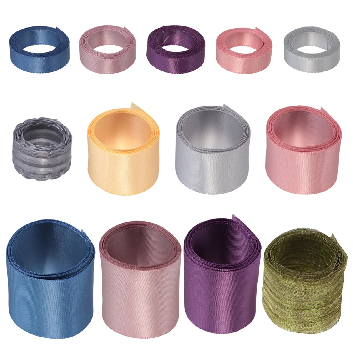 

Ribbon Polyester Ribbons Grosgrain Roll Satin Silk Making Bow Hair Cloth Fabric Craft Present Printed Wired Birthday Packaging