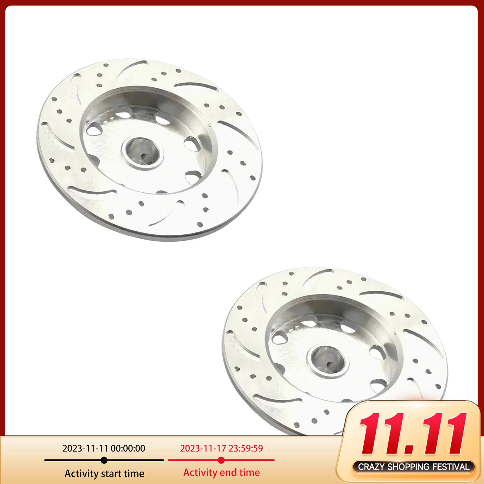 

2pcs Dhawk Racing CNC Aluminum Brake Disc Hub Silver 2 pcs For Axial 1/10 RBX10 ryft RC Rock Crawler Car Model accessories part