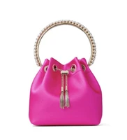 women bag high quality silk bucket bags diamonds female personalized shoulder tassels chains handbags for women crossbady bag