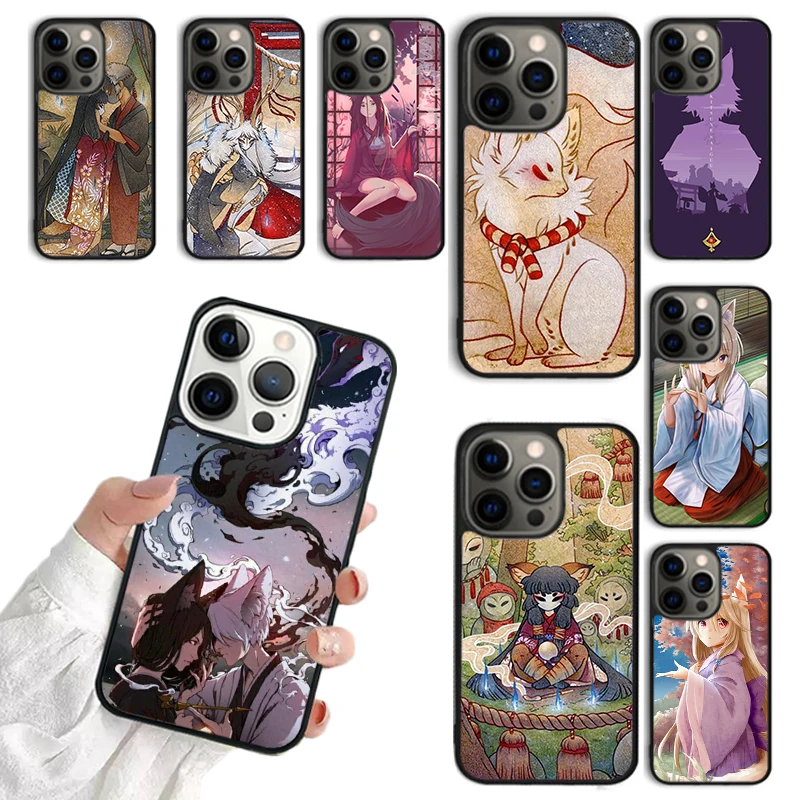 Чехол Kitsune Fox для iPhone 16 15 14 13 12 Mini 11 Pro Max Plus X XS XR