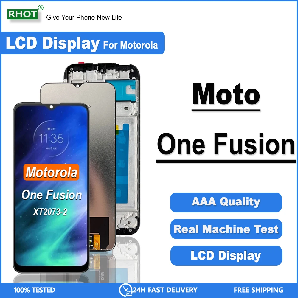 6 50 &quot100% протестировано для Motorala Moto ONE Fusion ЖК-дисплей с цифровым преобразователем