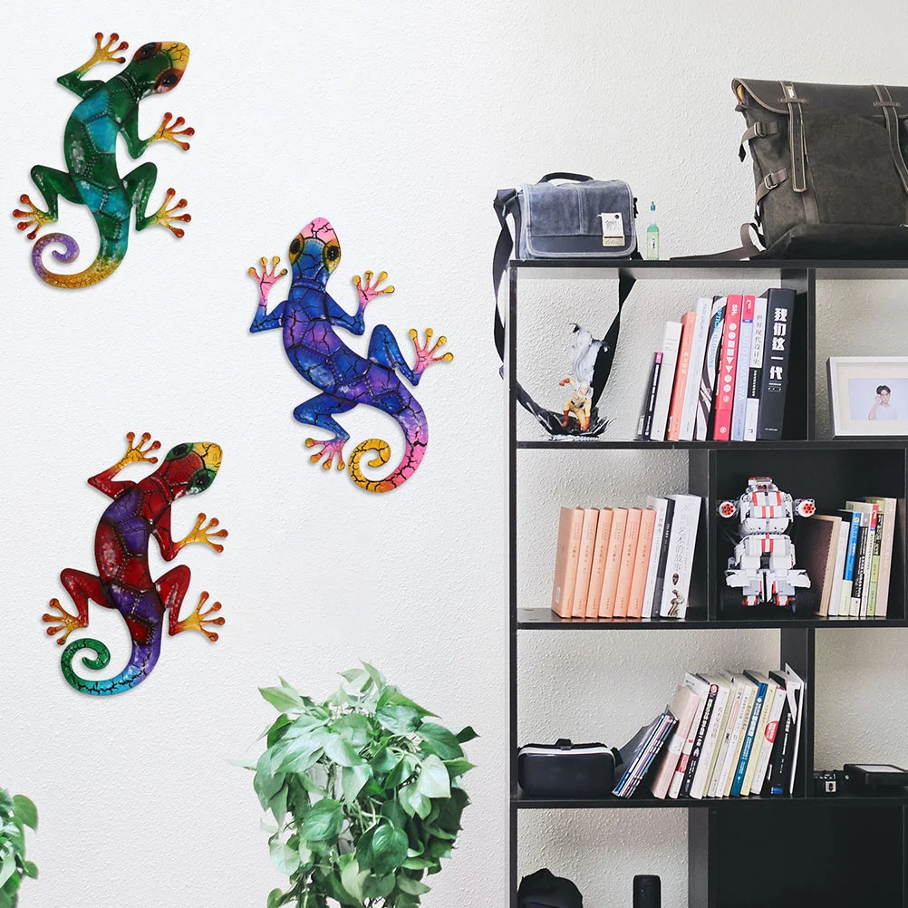 Подвеска Gecko орнамент имитация настенного украшения животное дизайн забора утюг