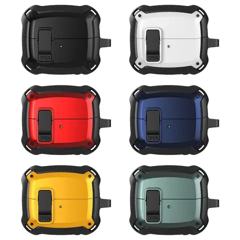 Чехол для Buds3 Pro с безопасным замком, военный противоударный защитный чехол, разноцветный для Samsung Galaxy Buds 3/Buds3 Pro