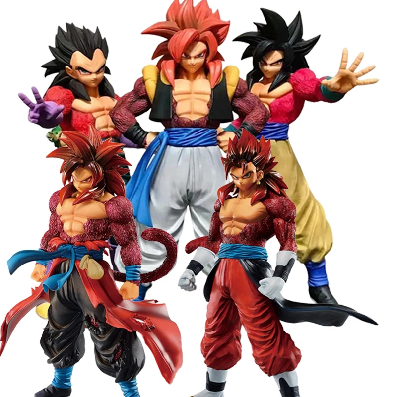 

25cm Anime Figure Dragon Ball Goku Super Saiyan 4 Vegeta Gogeta SSJ4 Action Figures PVC Statue Figurine Model Doll Toys Gift