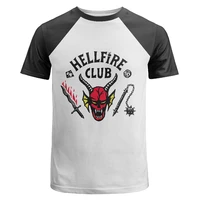 stranger cos things season 4 cosplay costume hellfire club t shirt 3d print short sleeve shirt