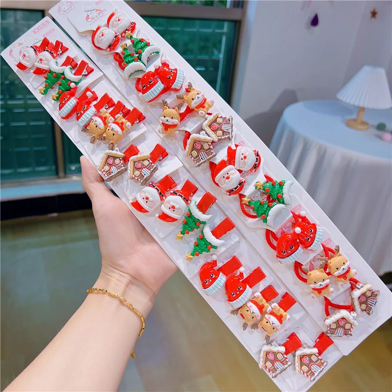 

20Pcs/Set Christmas Santa Claus Barrettes Children Girls Sweet Hairpins Fashion Hair Accessories Hair Clips For Kid Headdress