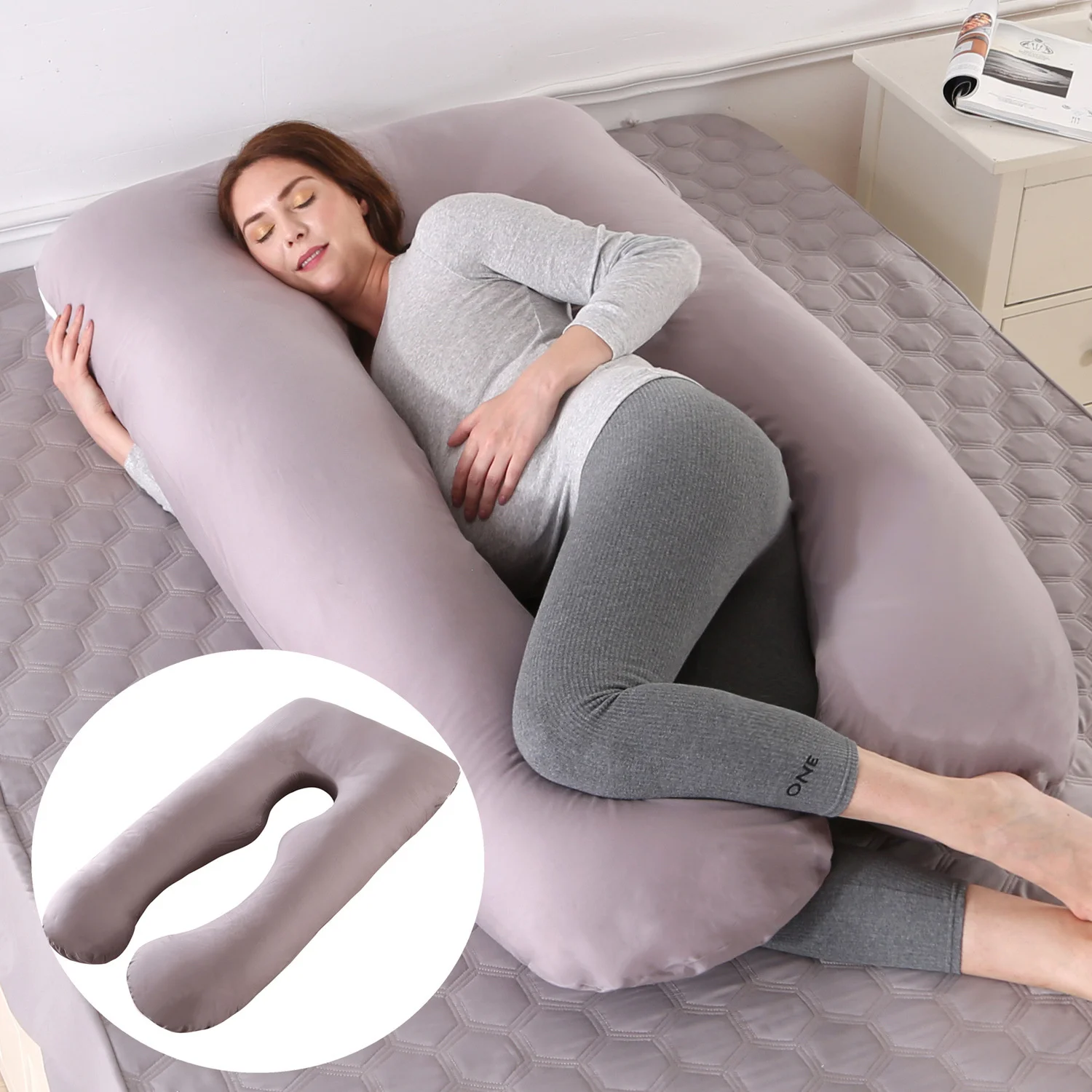 2022 70x130CM New Full Body Nursing Pregnancy Pillow U-Shaped Maternity For Sleeping With Removable Cotton Cover