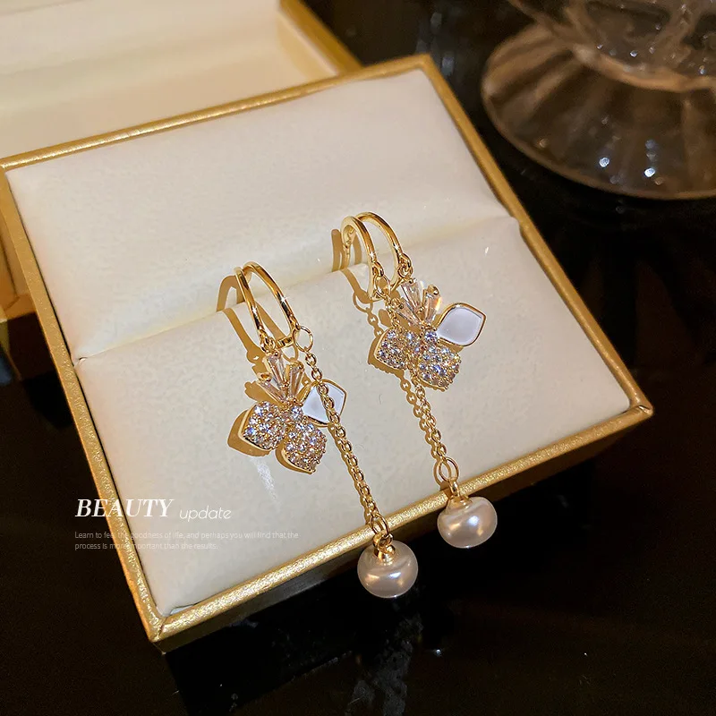 

Juno korean fashion pearl dangle earrings accessories for women pendientes colgantes mujer boucle oreille femme orecchini donna