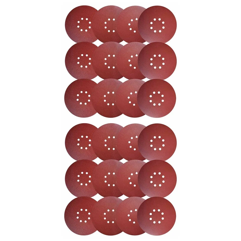 

New-40 PCS 9-Inch 8-Hole Hook-And-Loop Sanding Discs Sander Paper For Drywall Sander (8 Pcs Each Of 60 80 120 150 240 Grits)