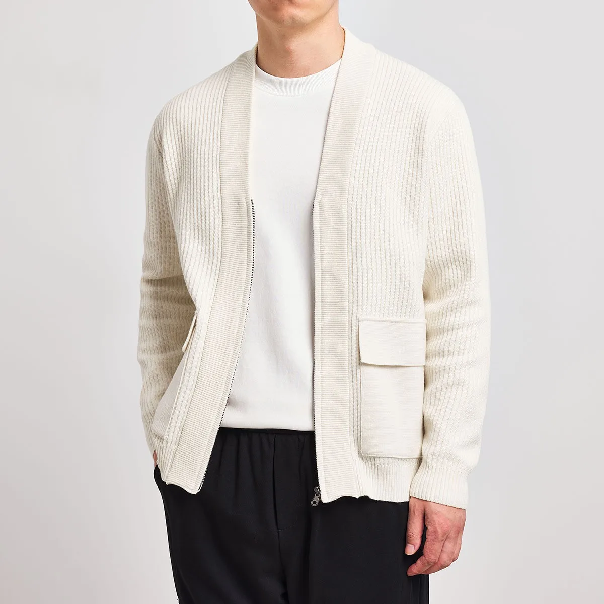 

2022 New Men's Zipper Sweater Jacket Men's Fashionable Hundred Pit Stripes Muscle Knit Cardigan Sweater Casual Jackets Men