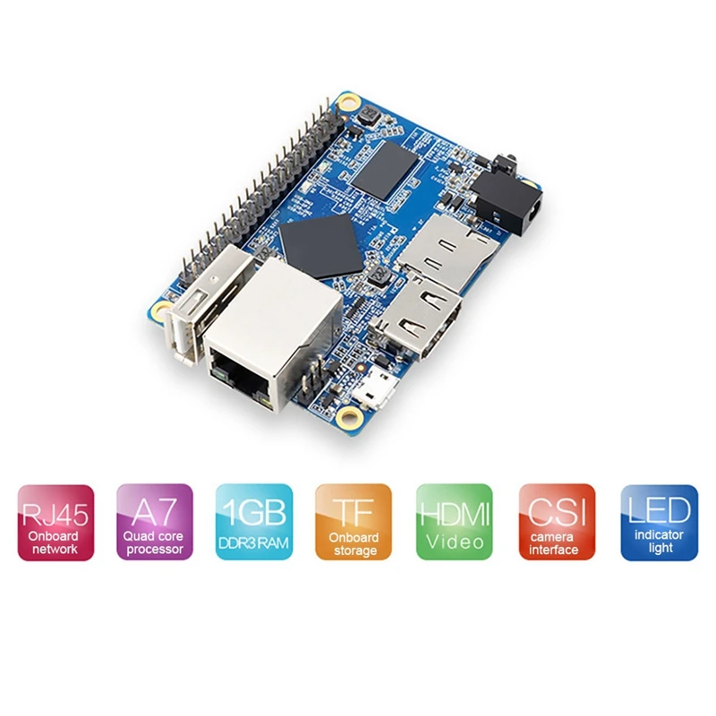 

For Orange Pi One H3 ARM Cortex-A7 4-Core 1GB DDR3 Memory Open Source Programming Learning Board MCU Development Board