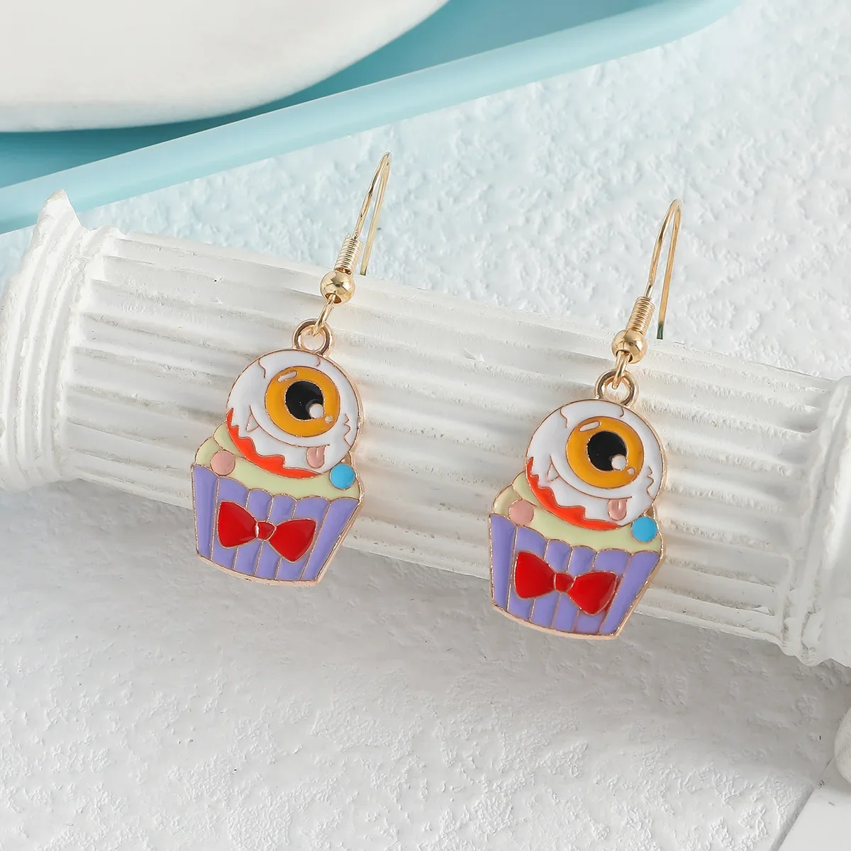 Серьги с изображением глаза дьявола на Хэллоуин розыгрыш страшное выражение