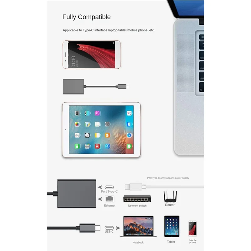 USB-адаптер с портом Type-C на Ethernet 4K