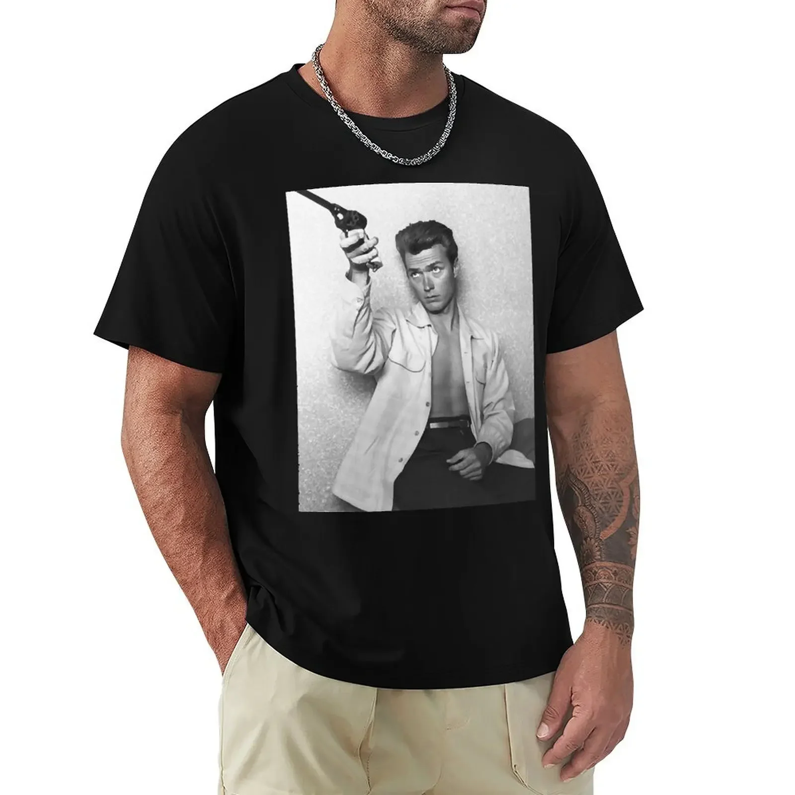 Футболка Clint Eastwood хлопковые футболки с рисунком новое издание мужская одежда