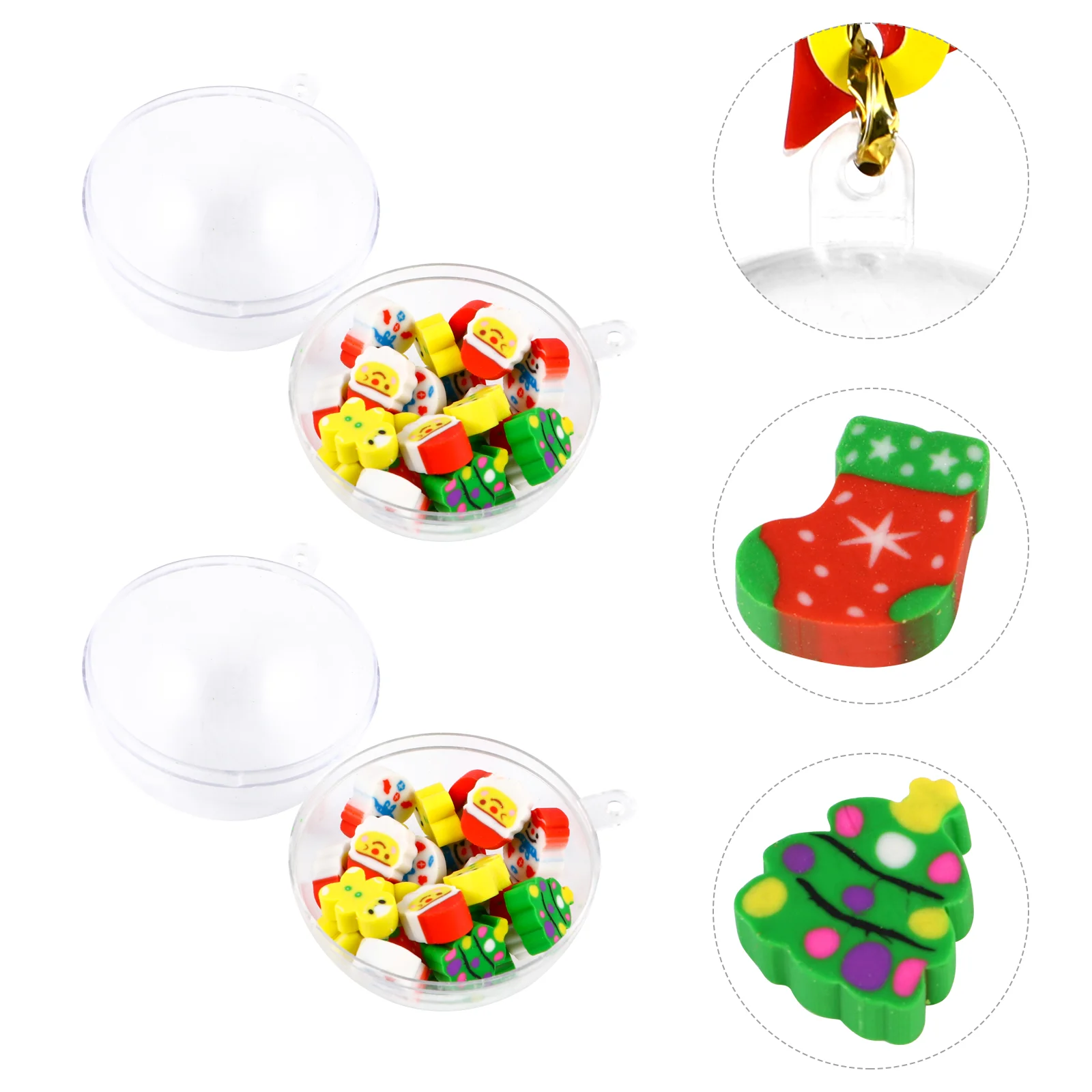 

Christmas Eraser Holiday Minifiller Favors Eraserssupplies Stationary Classroom Gift Goodiefestival Stuffer Stocking Kid Cartoon