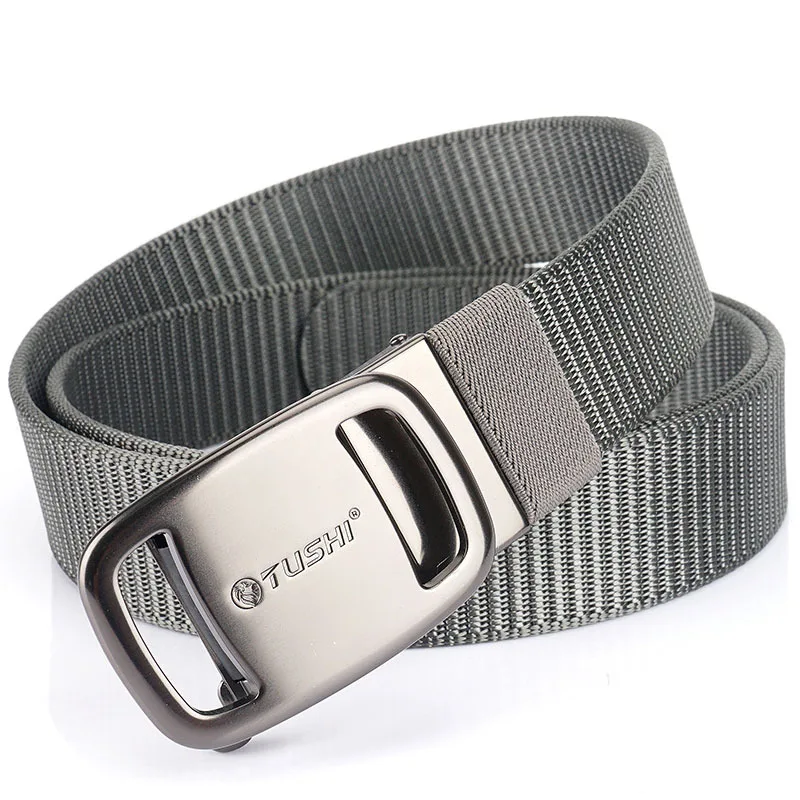 Sturdy Metal Automatic Buckle Military Belt Nylon Belts for Men Casual Tactical Belt Utility Cowboy Jeans Waistband Quick Dry