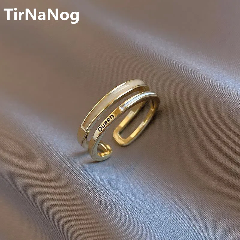 

2022 New South Korea Retro Geometric C Classic Luxury Fashion Cocktail Rng Finger Ring Women Jewelry Gifts