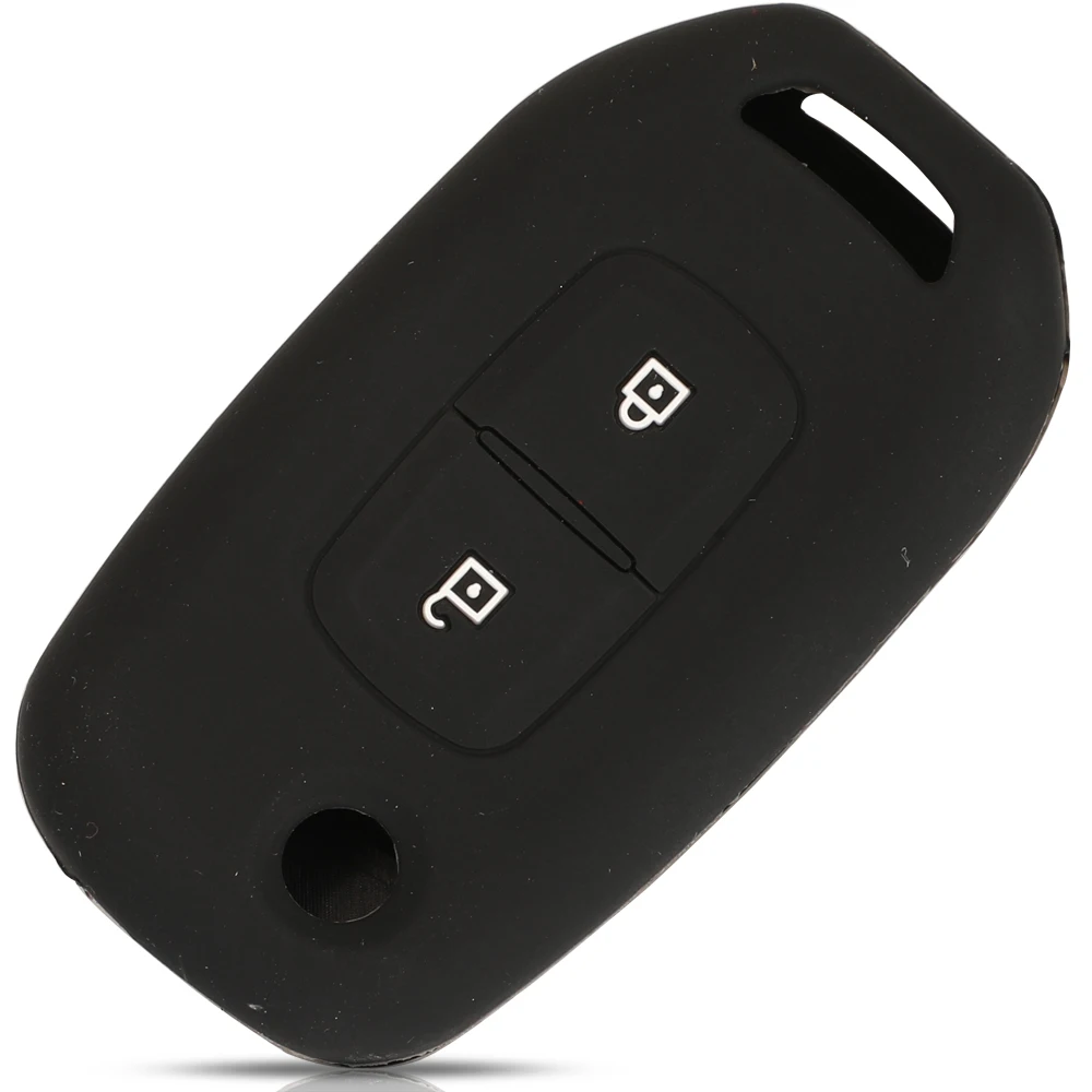 

Jingyuqin чехлы для автомобильных ключей, 2 кнопки, складной защитный чехол с дистанционным управлением для Renault Logan Duster 2019 2020 Captur Sandero Stepway