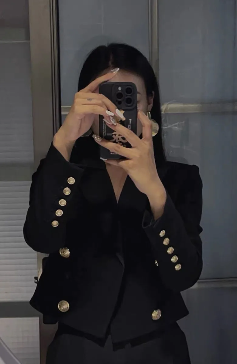 Модные простые повседневные женские куртки с длинными рукавами костюм пиджаки