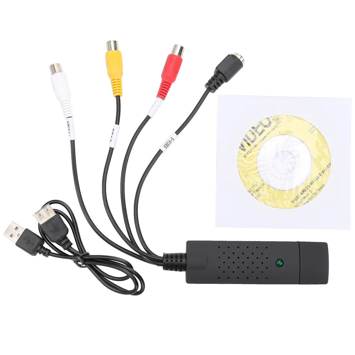 

USB 20 Video Capture Device VHS VCR to Converter Capture Adapter ( Black )