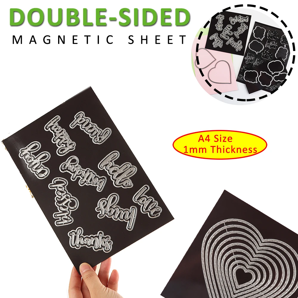 

Soft Double Sided Magnetic Sheet A4 Size Easy To Cut Storing For Metal Cutting Dies Stamp Useful Tool 2022