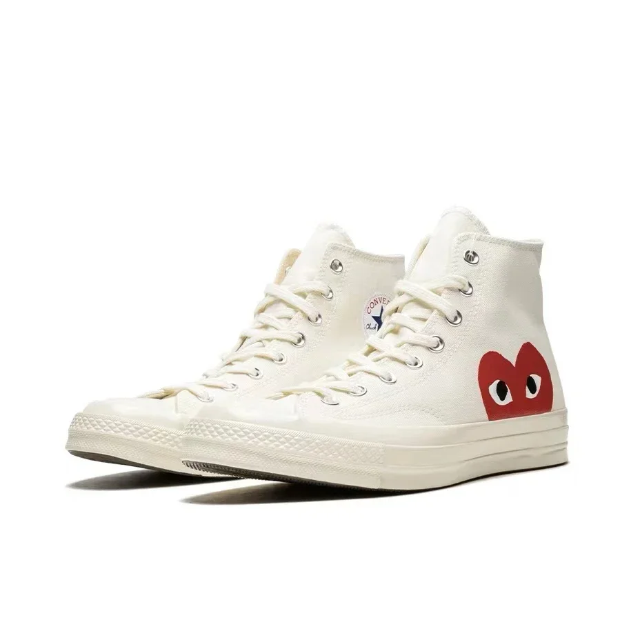 Фото Converse 1970-х годов Chuck Taylor All Star Hi X CDG Мужская и женская обувь для скейтбординга Высокие уличные кроссовки №3