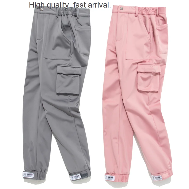 Trousers Outdoor Technical Women's Waterproof Windproof Thickening Workwear Sweatpants Fleece-Lined Warm Skiing Winter Fleece