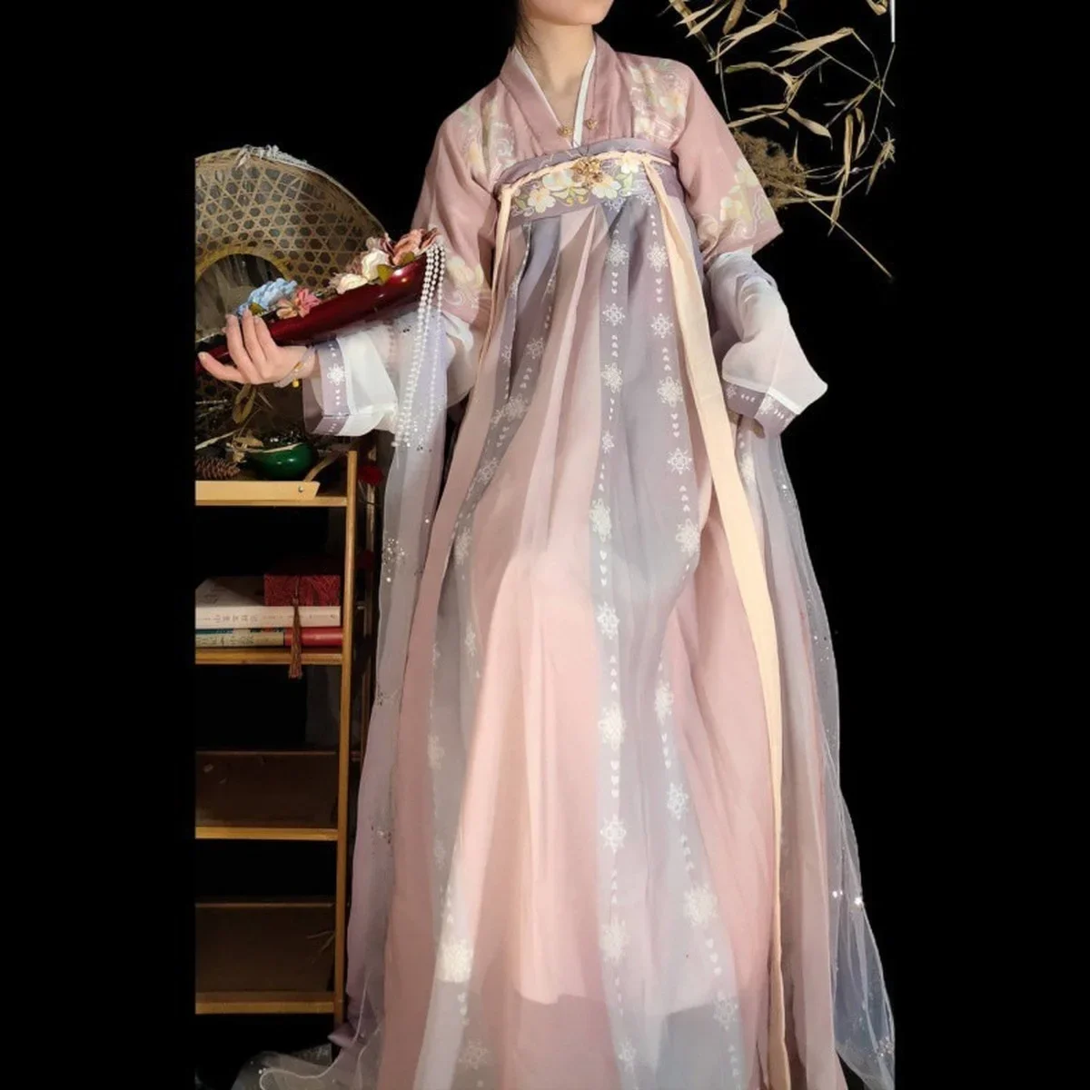 

Женская юбка Hanfu длиной до груди, китайское традиционное платье в старинном стиле для феи, весенне-летние и осенние модели