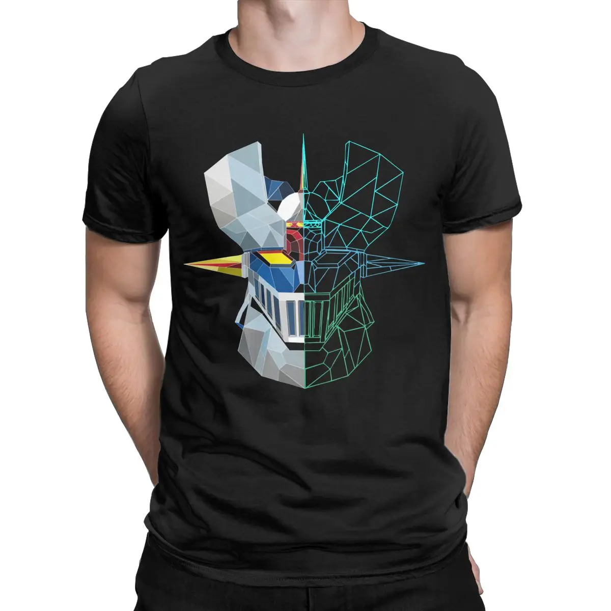 

Mazinge Z линейная низкая Аниме Мужская одежда из чистого хлопка 2022 модные футболки с круглым вырезом 70s футболки с коротким рукавом идея для по...