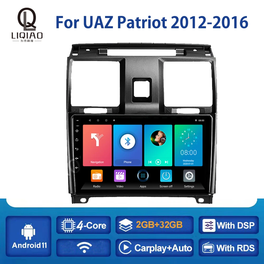 

LIQIAO Car Radio For UAZ Patriot 2012 - 2016 Carplay Multimidia Video Player Navigation GPS Auto OBD Rear View Camera Bluetooth