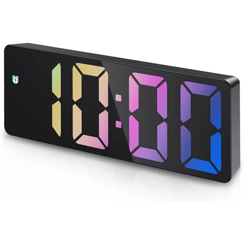 

Digital Alarm Clock, LED Clock For Bedroom, Electronic Desktop Clock With Temperature Display For Home, Office