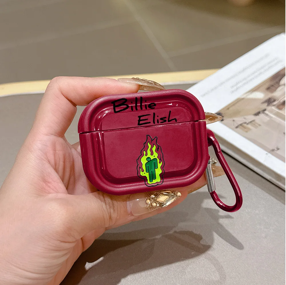 Фото Прозрачный силиконовый чехол B-Billie E-lish для Airpods 4, 3, Pro 2, 1, беспроводных наушников Pro2, защитные накладки №3