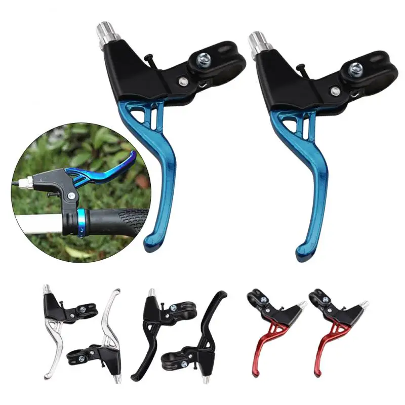 1 Pair Lightweight Aluminum Bike Brake Lever Handle Mountain MTB Bicycle Cycling Brake Levers 2 Finger Cycling Equipment