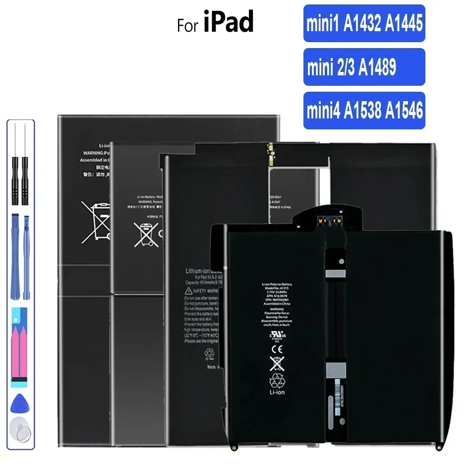 Литий-полимерный аккумулятор для iPad Mini 1 2 3 4 Mini3 A1455 A1432 A1454 A1489 A1490 A1491 A1599 A1538 A1546 A1550