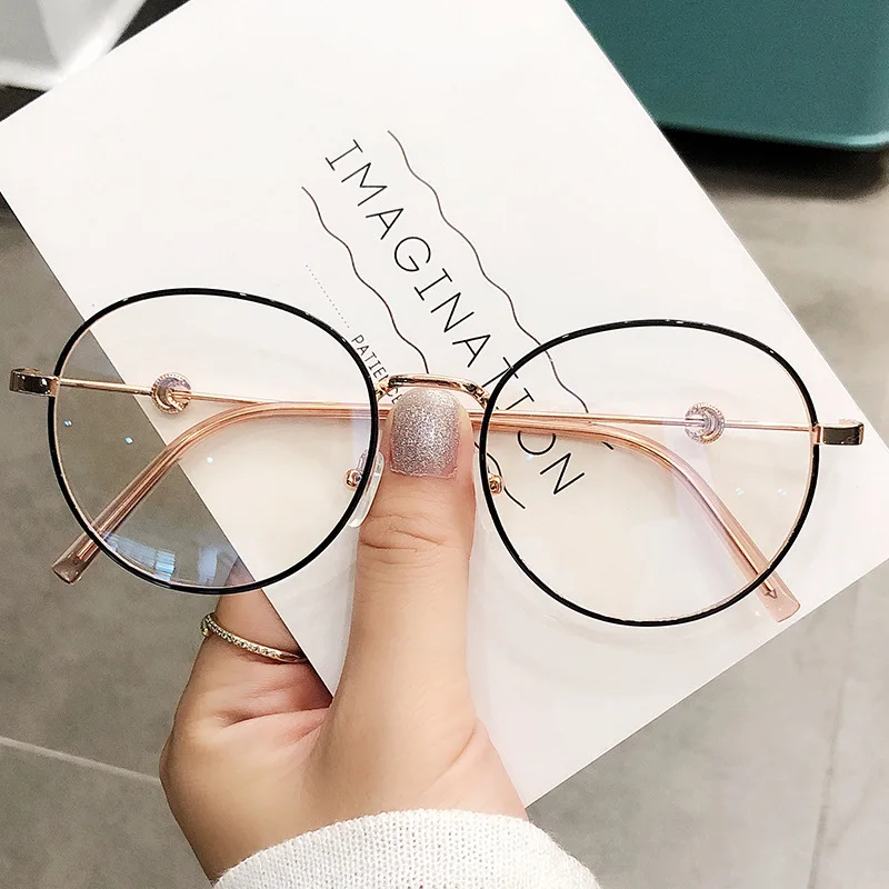 

Trends Office Anti Blue Light Oversized Glasses Computer Women Blue Blocking Gaming Big Size Moon Cat Eye Glasses Frame