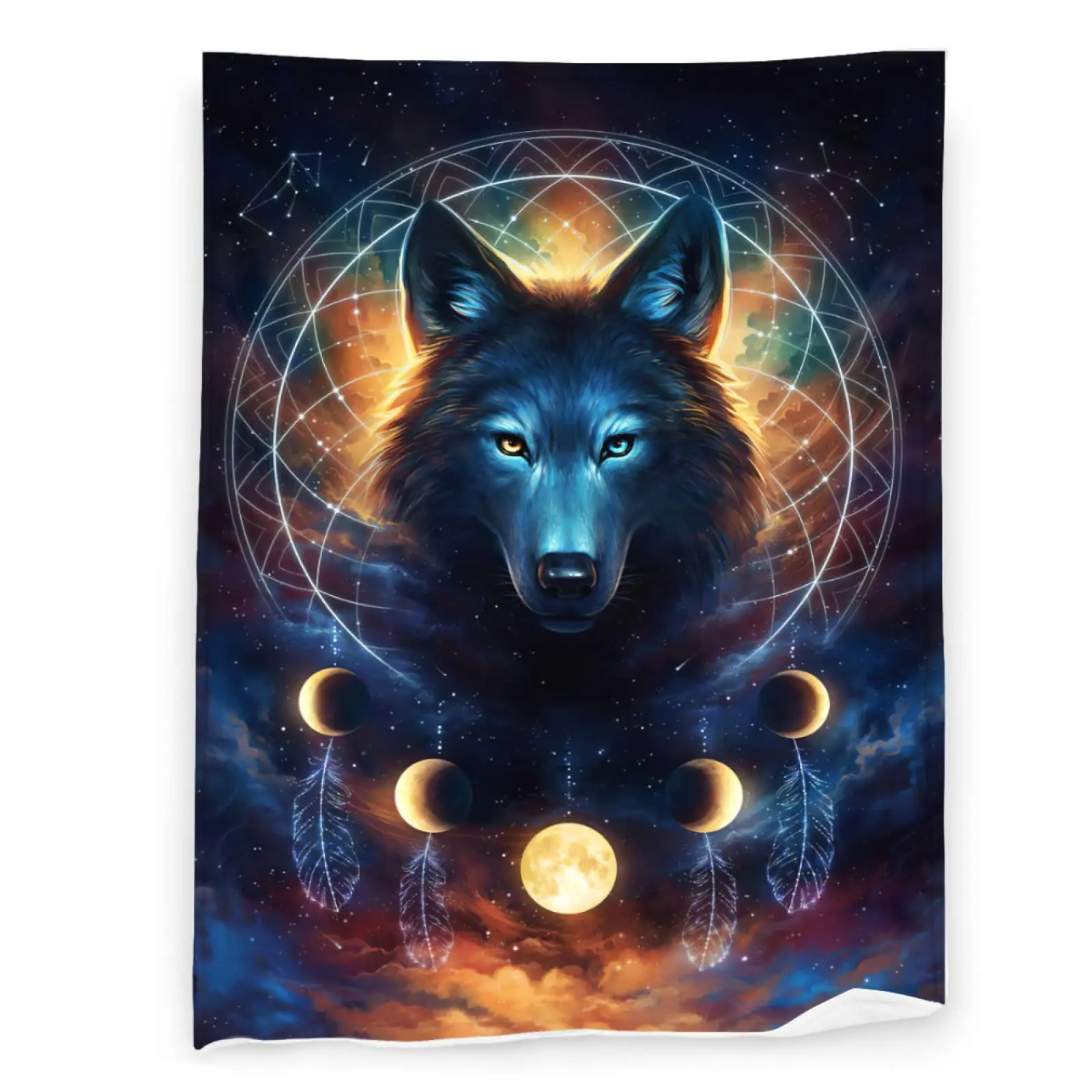 

Bloody Wolf Throw Blanket Bloody Wildlife Animals Soft Fluffy Blanket for Men Boys Gifts for Bed Couch Sofa Decor Abstract Print