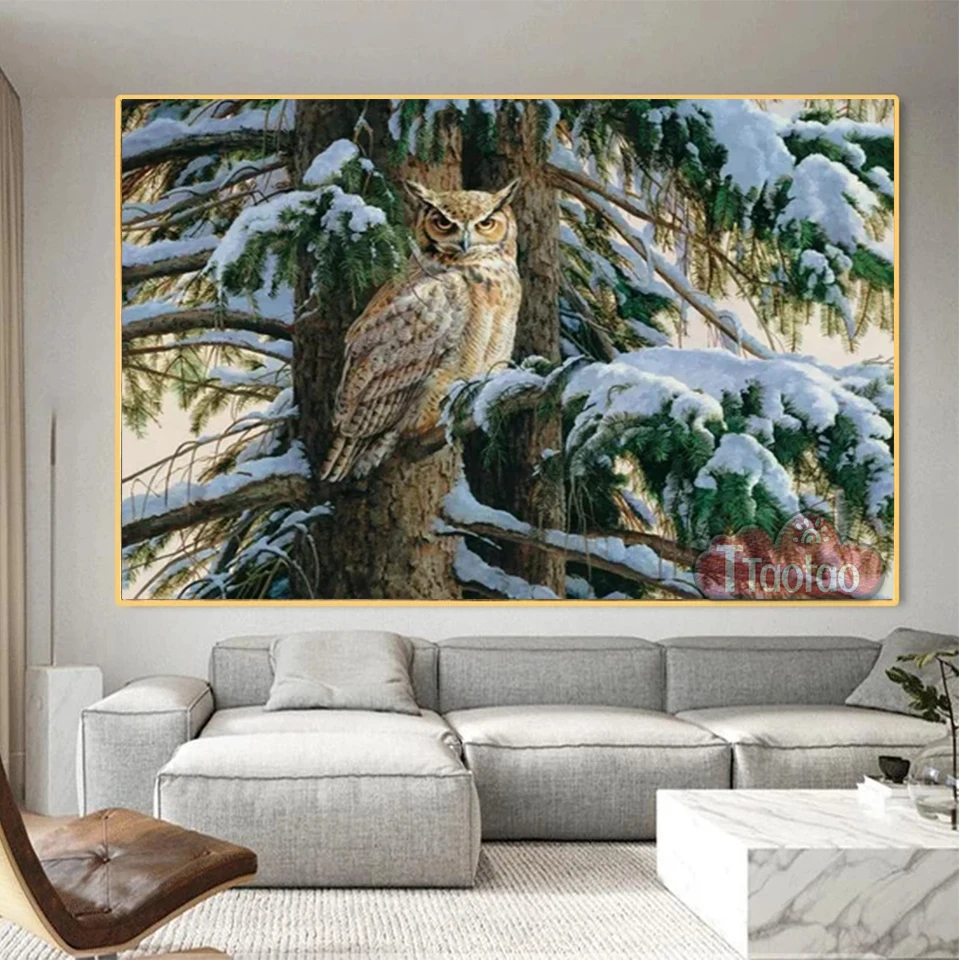 5D алмазная живопись с вышивкой совы картина ручной работы круглая квадратная