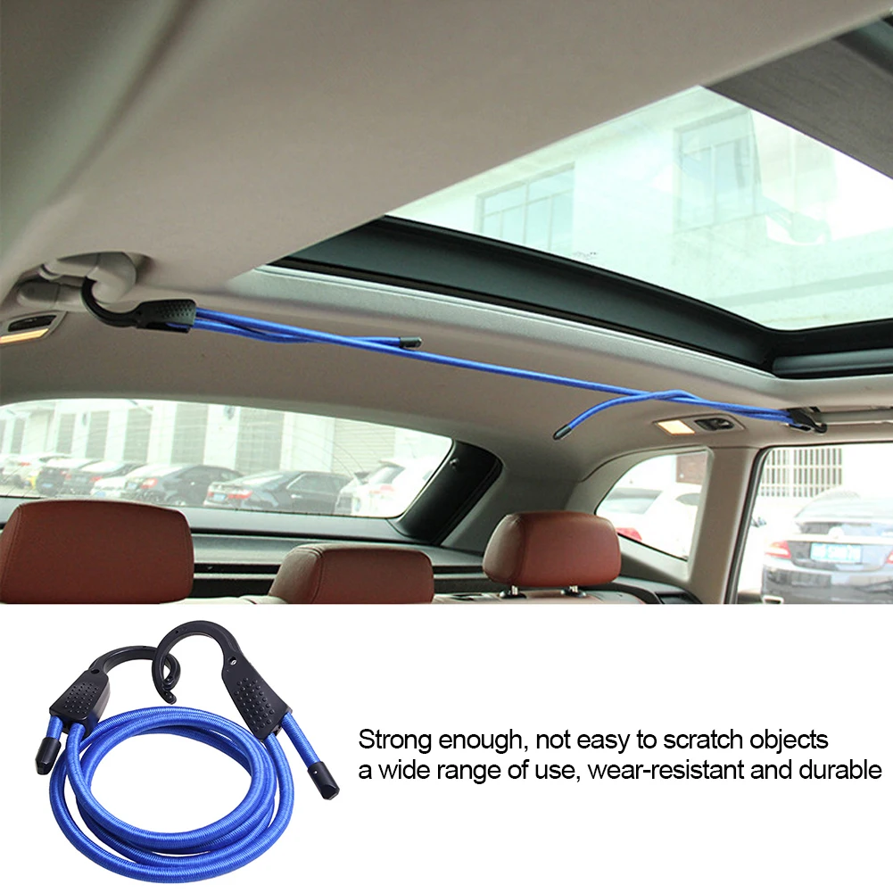 

1.5M Elastic Strap Adjustable Tension Belt Car Clothesline Hook Cargo Luggage Lashing Buckle Rope For Motorcycle Travel